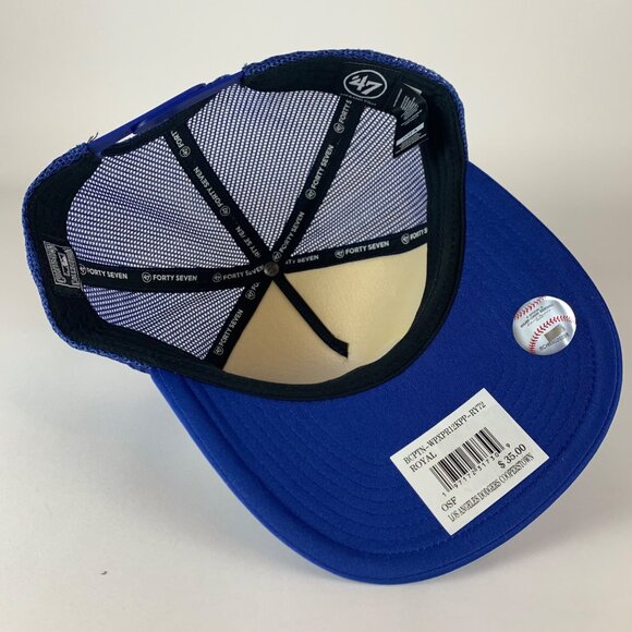 Los Angeles Dodgers MLB Blue White 47 Brand Snapback Trucker Hat New - Picture 4 of 6